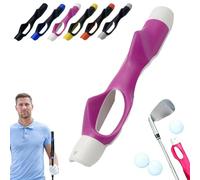 Golf Grip Trainer, Golf Training Aid, golf Club grip trainer Attachment, Enhance Grip Strength, Help Train Correct Hand Position (A)