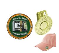 Golf Hat Clip Ball Marker - 1 inche Stainless Steel Marker | Manganese Steel Clip - Compact portable on course accessory for men women boys girls youth family golfers, ideal for club bags and .