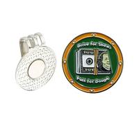 Golf Hat Clip Ball Marker - 1 inche Stainless Steel Marker | Manganese Steel Clip - Compact portable on course accessory for men women boys girls youth family golfers, ideal for club bags and .