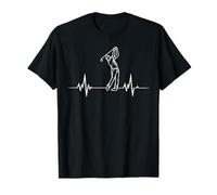 Golf Heartbeat Golf Player Golf Balls Game Golfer Hombres Niños Camiseta
