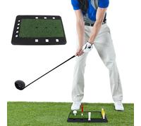 Golf Hitting Mats Training Equipment Rubber Portable Swing Hitting Chipping Trainer Mat for Training, Driving, Chipping, Indoor Outdoor Practice
