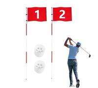 Golf Hole Cup and Flag, 5-Section Weatherproof, Putting Green Flagstick with Hole Cup, for Driving Range Country Club Beginners Professionals Enthusiasts