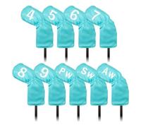 Golf Iron Covers - Juego de 9 cubiertas de hierro de golf de 7,48 x 2,95 x 1,18 pulgadas | Juego de 9 cubiertas de hierro para la cabeza de golf | Waterproof PU Protective Gôlf Club Headcovers | Head