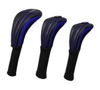 Golf Mallet Putter Abdeckungen - 3 Stück Golfschläger Schutz Set | Tragbare PU Mesh Schlägerkopf Abdeckung Mit Nummernkennzeichnung, Wasserfester Golf Club Protector Für Driver Fairway Hybrid Schläger