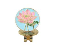 Golf Marker - Metal 3.2cm, Hat Clip, Flower Pattern | Magnetic Hold, Portable Accessory, Stylish Design, Easy Use For Players, Enthusiasts, Course Play, Tournament, Membership, Lessons, Activities