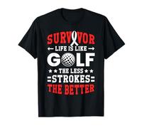Golf Menos golpes Mejor conciencia sobre el accidente cerebrovascular Sobreviviente del golpe Camiseta