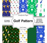Golf Pattern Scrapbook Paper: Collection of double sided Golf Sport Craft Paper Patterned pages for Scrapbooking, card making, collage, decoupage