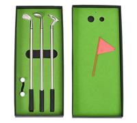 Golf Pens - Pen Set - Pen giftss for Men - Ballpoint Pencil Desk Toy Set | Novelty Office Game Gift, Portable Fun Pencil Sets with Mini Golf Clubs & Balls for Work Travel Tabletop Birthday Valentines