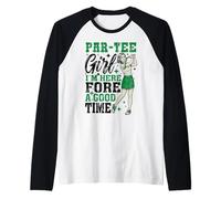 Golf Player Par tee Girl Fore Good Funny Golfer Golfing Meme Camiseta Manga Raglan