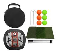 Golf Practice Net - 27.95 Inches Swing Hitting Aid | Foldable Golf Target Training - Nylon Net 400g with Storage Bag Supporting Accurate Practice Indoors Outdoors Backyard or Driving Range Use