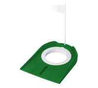 Golf Putting Cup, Putter Practice Trainer, Ball Drop Design, Flag Attachment Included and Golf Skills Training Aid for Indoor, Outdoor Backyard, Greens, 6.81x5.24 inches