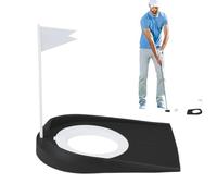 Golf Putting Cup, Putter Practice Trainer, Ball Drop Design, Flag Attachment Included and Golf Skills Training Aid for Indoor, Outdoor Backyard, Greens, 6.81x5.24 inches