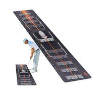 Golf Putting Mat, Indoor Practice Pad, Portable Training Aid Mat, Rollable Golfing Equipment, Smooth Alignment Guide for Backyard, Offices, Father’s Day Use, 19.69x118.11 Inches