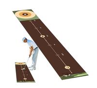 Golf Putting Mat, Indoor Practice Pad, Portable Training Aid Mat, Rollable Golfing Equipment, Smooth Alignment Guide for Backyard, Offices, Father’s Day Use, 19.69x118.11 Inches