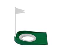 Golf Putting Mat Practice, Indoor Outdoor Plastic Golf Putting Cup Practice Aids with Adjustable Hole & White Flag1set2pcsgreen GuanGuan