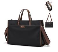 GOLF QUALITY Bolso Grande Mujer Grande Para Ordenador Portátil 15.6 Pulgadas Bolsos Bandolera Tote Bag Shopper Mujer para Trabajo Negro