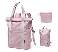 GOLF QUALITY Mochila para mujer y hombre, mochila plegable 2 en 1, bolso de mano, ligero, informal, mochila de hombro, nailon, mochila de viaje, escuela, trabajo, senderismo, 22 L, color rosa y morado