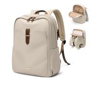 GOLF QUALITY Mochila Portátil 17.3 Pulgadas para Mujer, Mochila Elegante y Casual Multifuncional, Impermeable para Trabajo, Universidad, Viajes y Uso Diario,Apricot