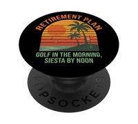 Golf Retirement Plan Funny Saying for Golfer Golfing Humor PopSockets PopGrip Adhesivo