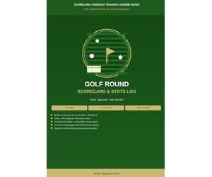 Golf Round Scorecard & Stats Log: Course-by-Course Handicap and Performance Analysis with Stableford Points, GIR, Fairways and Putting Tracker for Golfers of Every Level