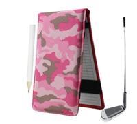 Golf Scorecard Holder With Pencil - Black Oxford Cloth, Club Yardage Book, Portable Golf Gadget, 3 Score Cards Included, Durable Zipper Closure, Compact Fit Pocket | Men, Women, Outdoor Sports, Golfs