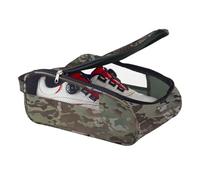 Golf Shoe Bag, Double Zippered Athletic Shoes Carrier, Ventilated Sport Slippers Travel Bag, Foldable Sneaker Case for Shoes, Socks, Tees, Golfs Balls, Compact Design