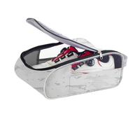 Golf Shoe Bag Travel, Double Zipper Sneaker Carrier, Foldable Polyester Mesh, Breathable Shoe Storage Case, Lightweight Organizer For Men and Women, Sports Travel, 5.51 Inches