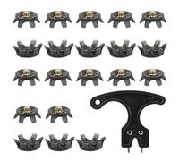 Golf Shoe Spikes, 20-Piece Cleat Set, Anti-Slip Replacement Studs, Strong Traction Nails, Easy Install with Wrench, for Running Tennis Training Trail Field Use, 1.1x0.3 Pulgadas