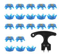 Golf Shoe Spikes, 20-Piece Cleat Set, Anti-Slip Replacement Studs, Strong Traction Nails, Easy Install with Wrench, for Running Tennis Training Trail Field Use, 1.1x0.3 Pulgadas