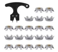 Golf Shoe Spikes, 20 unidades de repuesto para zapatos, antideslizante, tracción, studs, sprinter Sports Nails with Wrench, ideal para trail running, salto, tenis, entrenamiento, campo