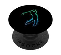 Golf Silhouette Golf Player Golf Balls Game Golfer Hombres Niños PopSockets PopGrip Adhesivo