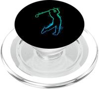 Golf Silhouette Golf Player Golf Balls Game Golfer Hombres Niños PopSockets PopGrip para MagSafe