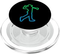 Golf Silhouette Golf Player Golf Balls Game Golfer Hombres Niños PopSockets PopGrip para MagSafe