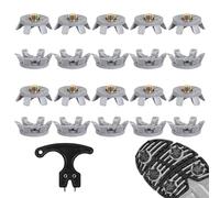 Golf Spike, 20 Pieces Soft Spikes, 1.1x0.3 Inch Stable Studs with Wrench Tool, Durable Sports Nails for Training, Field, Trail, Road, Tennis, Jumping, Sprinting, Golf Shoes
