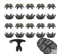 Golf Spikes - Replacement Golf Shoe Studs | Cleats, 20 Pieces Soft Spikes for Shoes, Anti Slip Studs Sprinter Nails Sports Accessories with Wrench for Trail Jumping Tennis Running Training Road Field