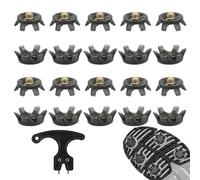 Golf Spikes, Shoe Cleats, Sports Studs, 1.1x0.3 Inches, 20 Piece Set with Wrench, Anti Slip Traction Design, for Running Tennis Training Jumping Trail Road Field