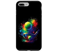 Golf Splash Art - Diseño Vibrante Ball y Club para Golfista Carcasa para iPhone 7 Plus/8 Plus