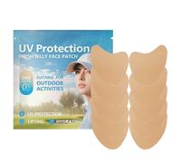 Golf Sun Face Patch, 5 Pairs UV Protection Facial Stickers, Breathable Sunscreen Patches for Cheeks and Nose, Portable Outdoor Skin Shield for Golfing Fishing Travel 5 Pairs