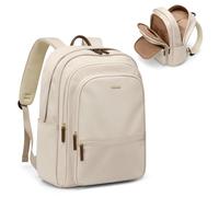 GOLF SUPAGS Grande Mochila Ordenador Portatil de 15.6 Pulgadas, Mochila Multifuncional de Viaje con Compartimento para Portátil, Mochila Escolares Trabajo para Mujer (Albaricoque)