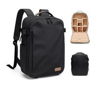 GOLF SUPAGS Mochila para Cámara Fotográfica, Bolsa para Cámara DSLR/SLR con Portátil de 14 Pulgadas y Cubierta de Lluvia, Mochila Fotografia Profesional para Fotografía al Aire Libre y Viajes (Negro)