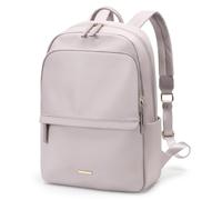 GOLF SUPAGS Mochila para mujer, delgada, para ordenador, libro, mochila, bolso para el trabajo, viajes, escuela, se adapta a portátiles de 14 pulgadas (rosa gris)
