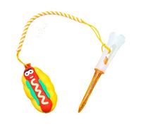 Golf Tee Halter - Silikon Ring | Anti Lost Golf Tee Hanger | Cartoon Design für Golftasche, Zubehör für Anfänger Profis, Essen Motiv, Langlebiges Material, Leicht zu Finden, Geschenk für Golfer Papa