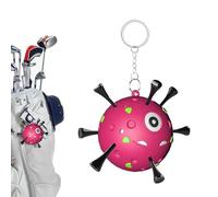 Golf Tee Holder - Silicone Golf Tee Case, Portable Compact Golfs Accessories | Lightweight Design Holds 18 Tees, Hangable on Bag Belt or Keychain, Easy Storage