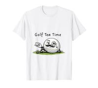 Golf tee Time - Té, Bola Divertida Mascota Retro Estilo Vintage Camiseta