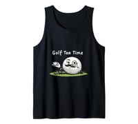 Golf tee Time - Té, Bola Divertida Mascota Retro Estilo Vintage Camiseta sin Mangas