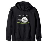 Golf tee Time - Té, Bola Divertida Mascota Retro Estilo Vintage Sudadera con Capucha