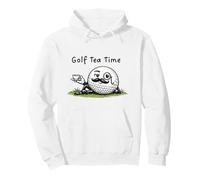 Golf tee Time - Té, Bola Divertida Mascota Retro Estilo Vintage Sudadera con Capucha