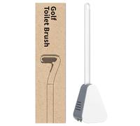 Golf Toilet Brush and Holder Set - Wall Mount Cleaning Tool, Smart Lid Mechanism, Compact Design Ensures Efficient Scrub and Hygiene | Essentiall Bathroom Accessory for Apartment Hotel Office