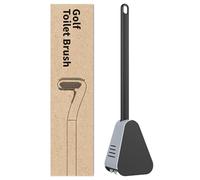 Golf Toilet Brush and Holder Set - Wall Mount Cleaning Tool, Smart Lid Mechanism, Compact Design Ensures Efficient Scrub and Hygiene | Essentiall Bathroom Accessory for Apartment Hotel Office