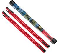 Golf Training Aid Alignment Sticks, 3-Fold Design, 2-Piece Set for Posture and Swing Practice (Red)